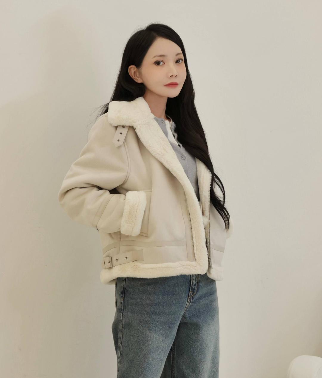 스파오 [앨리스펑크,묵화PICK💖/직잭 단독] 퍼배색 무스탕_SPJLF4VW04
