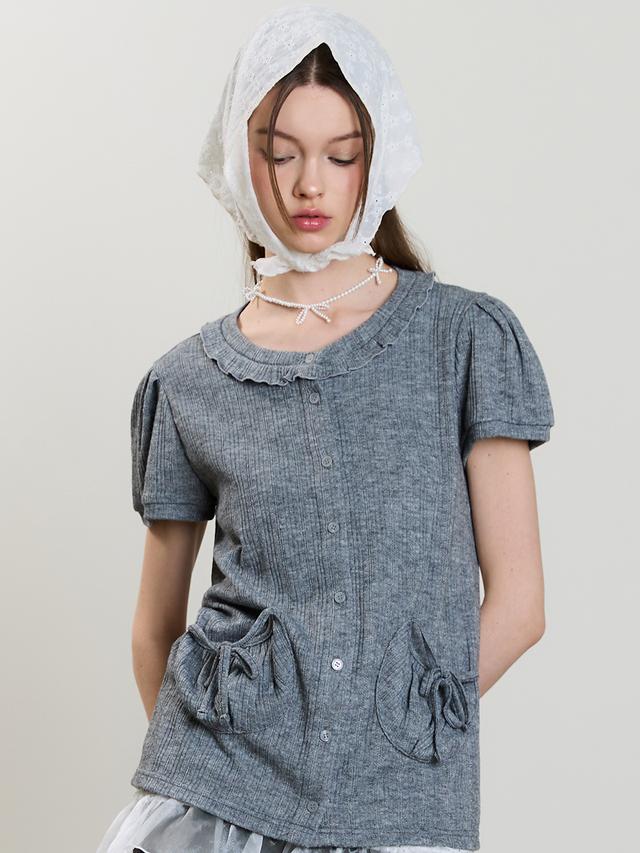 SM PUFF CARDIGAN(GRAY)