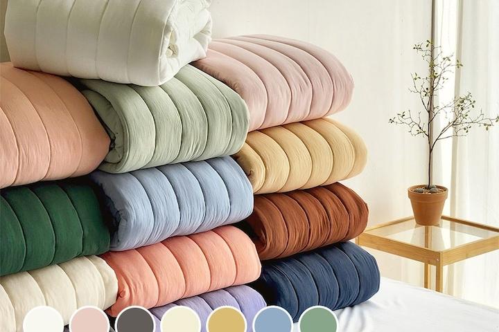 보들보들 버터 누빔 매트리스커버(패드 일체형) 올커버 밴딩 S/SS/Q/K 13컬러