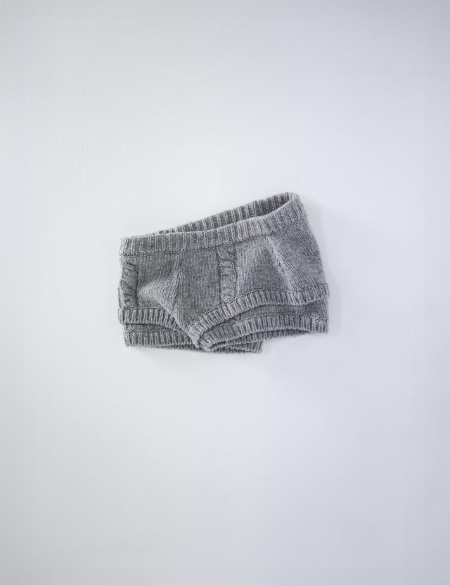Rope knit shorts (silver grey)