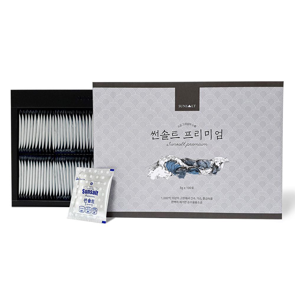 순도 99.9% 국내산 명품 용융소금 썬솔트 프리미엄 3g 100포 [원산지:국산(경상북도 경산시)]