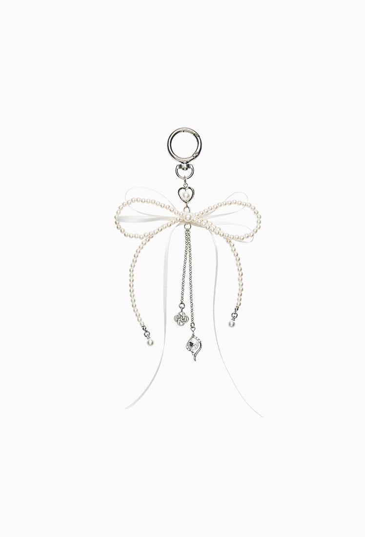 Grace Ribbon Keyring (Ivory)
