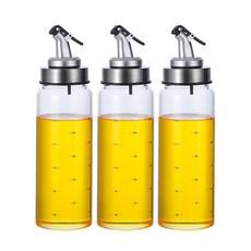 카페로메오 내열 유리 원터치캡 오일병 300ml x 3p + 스티커