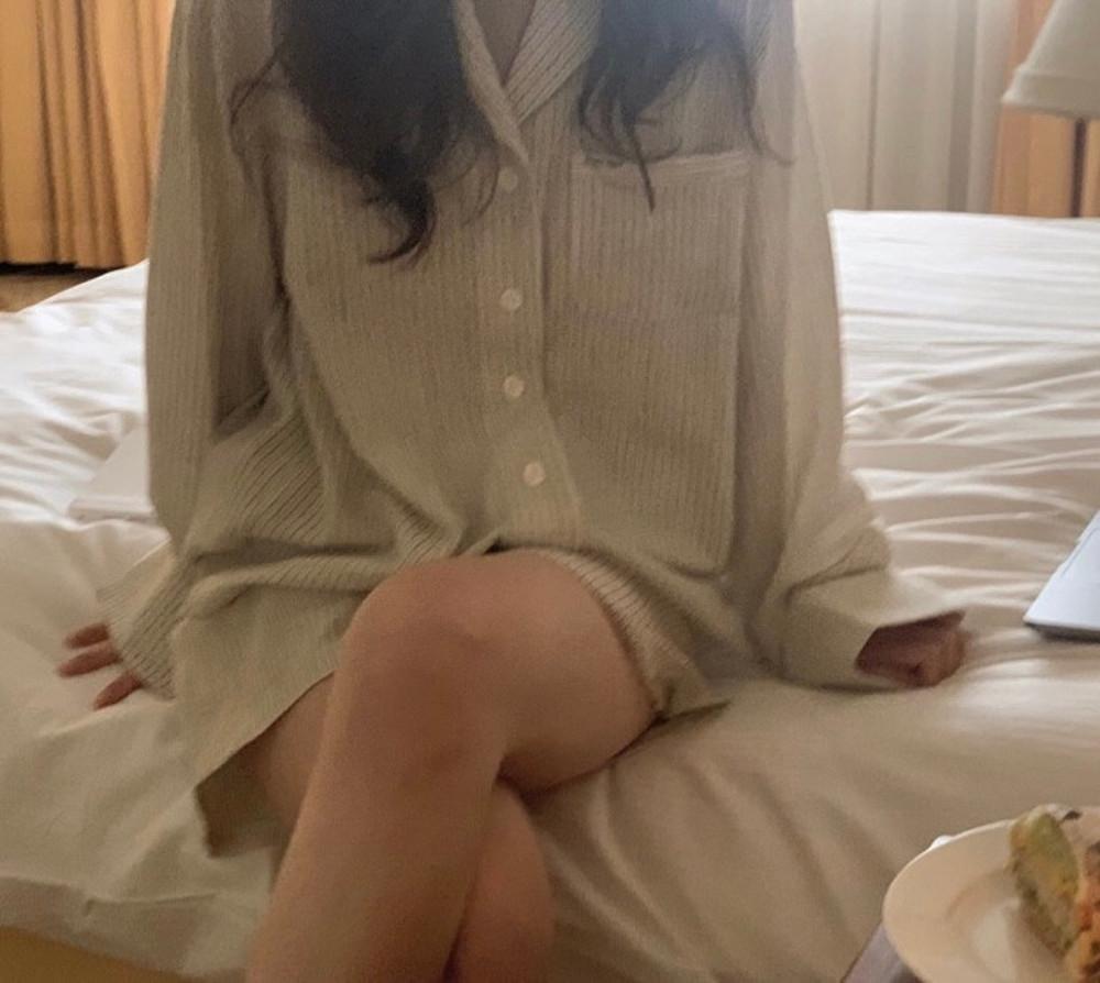 오브제 objet 베드 파자마 홈웨어 세트 코튼 쇼츠 투피스 잠옷 여성