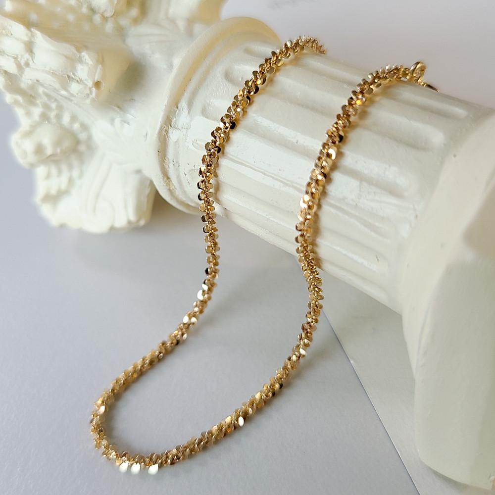 14K 18K 스팽글 반짝이 체인팔찌