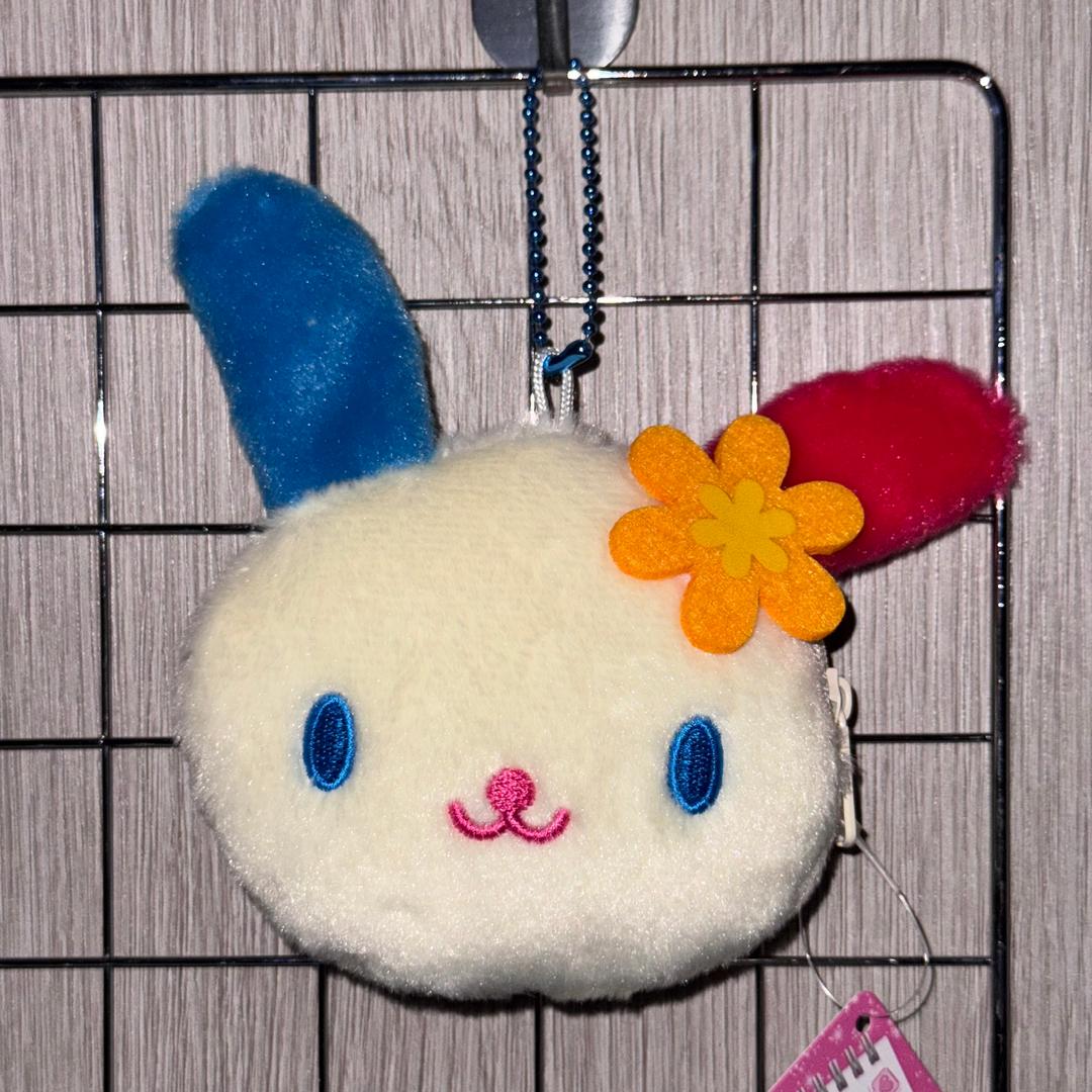 [망키야] 산리오 우사하나 동전지갑 파우치 카라비너 키홀더