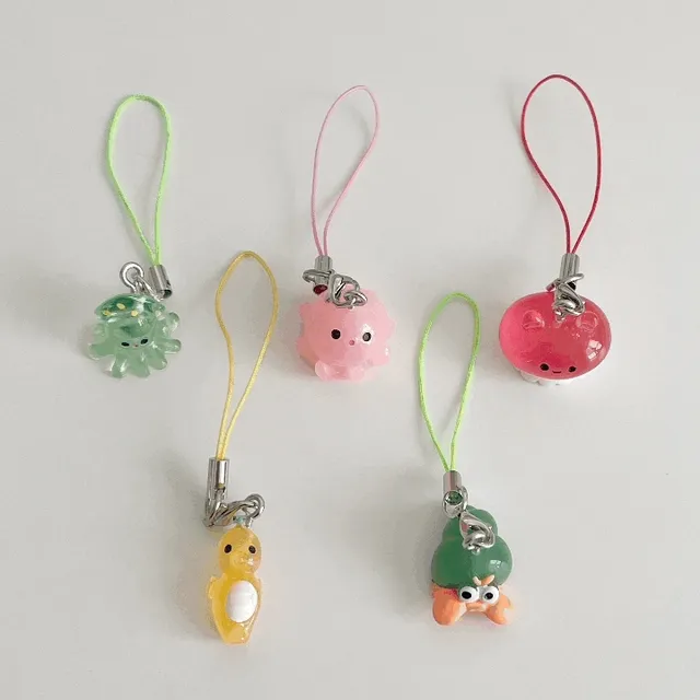 (당일출고) 해양동물 키링 5종 바다키링 해마 해파리 문어 오징어 소라게열쇠고리