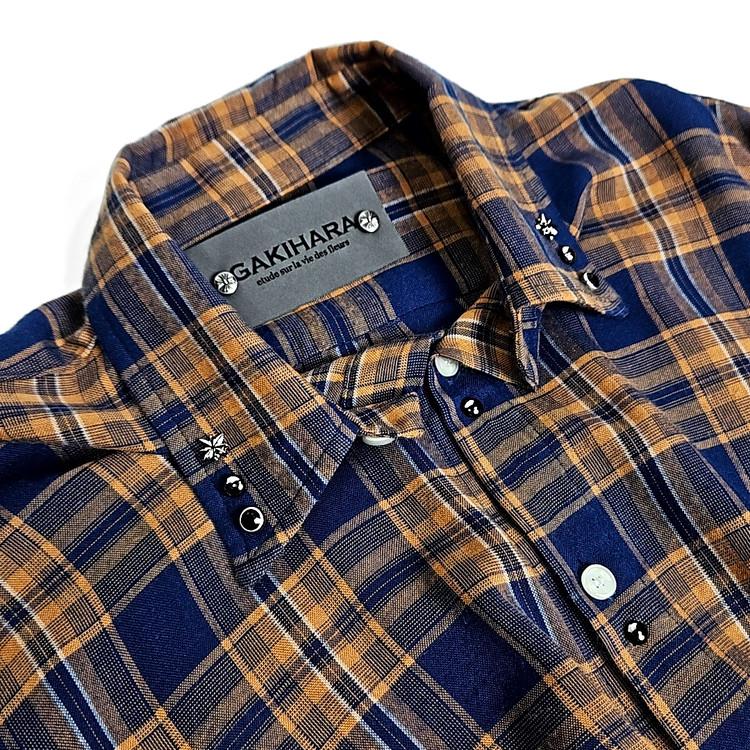 Yoshiyuki windy western check shirts (sunset) : GAKIHARA 가키하라