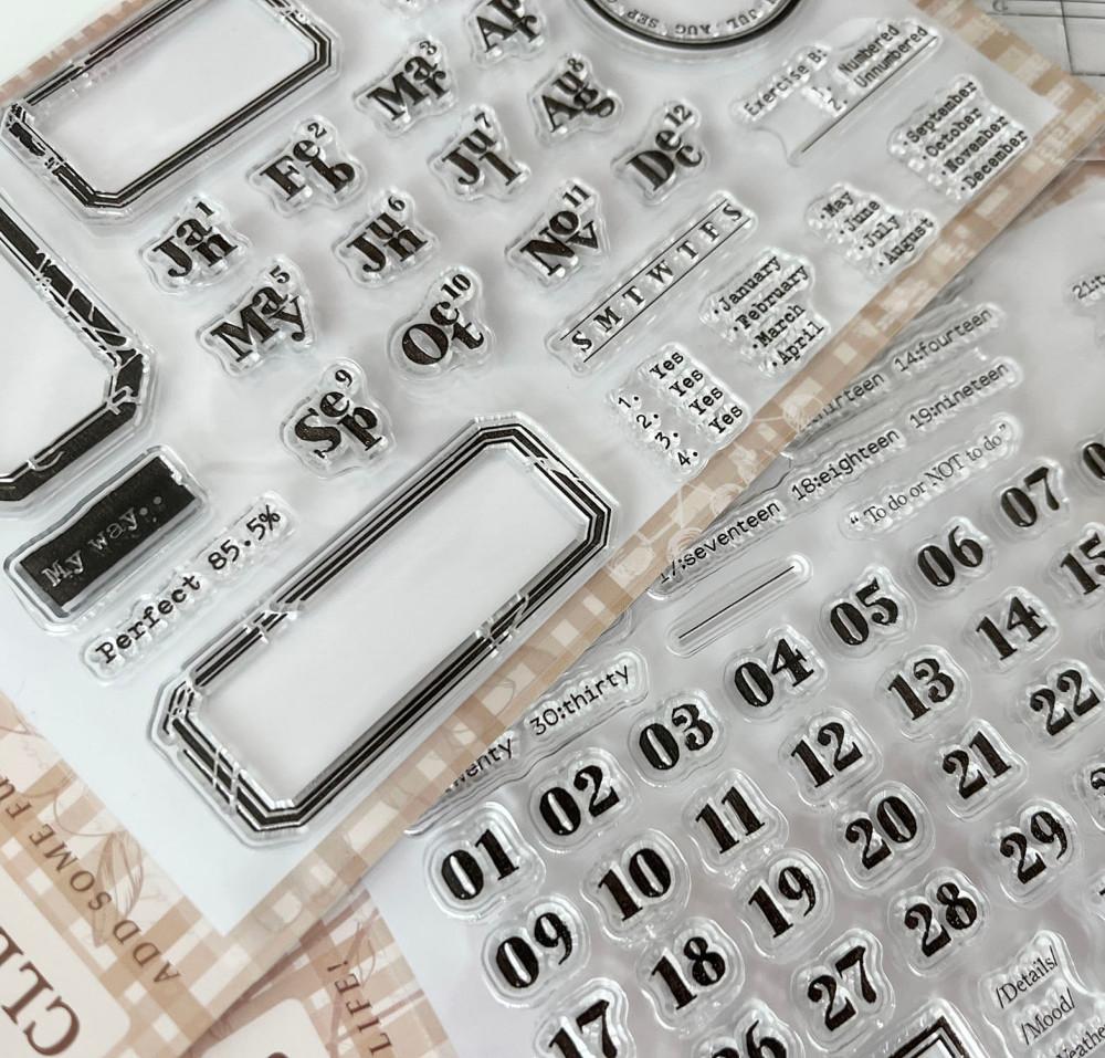 달력 캘린더 불렛저널 다꾸 클리어 스탬프