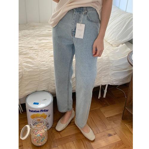 아이보리 워터 연청 데님