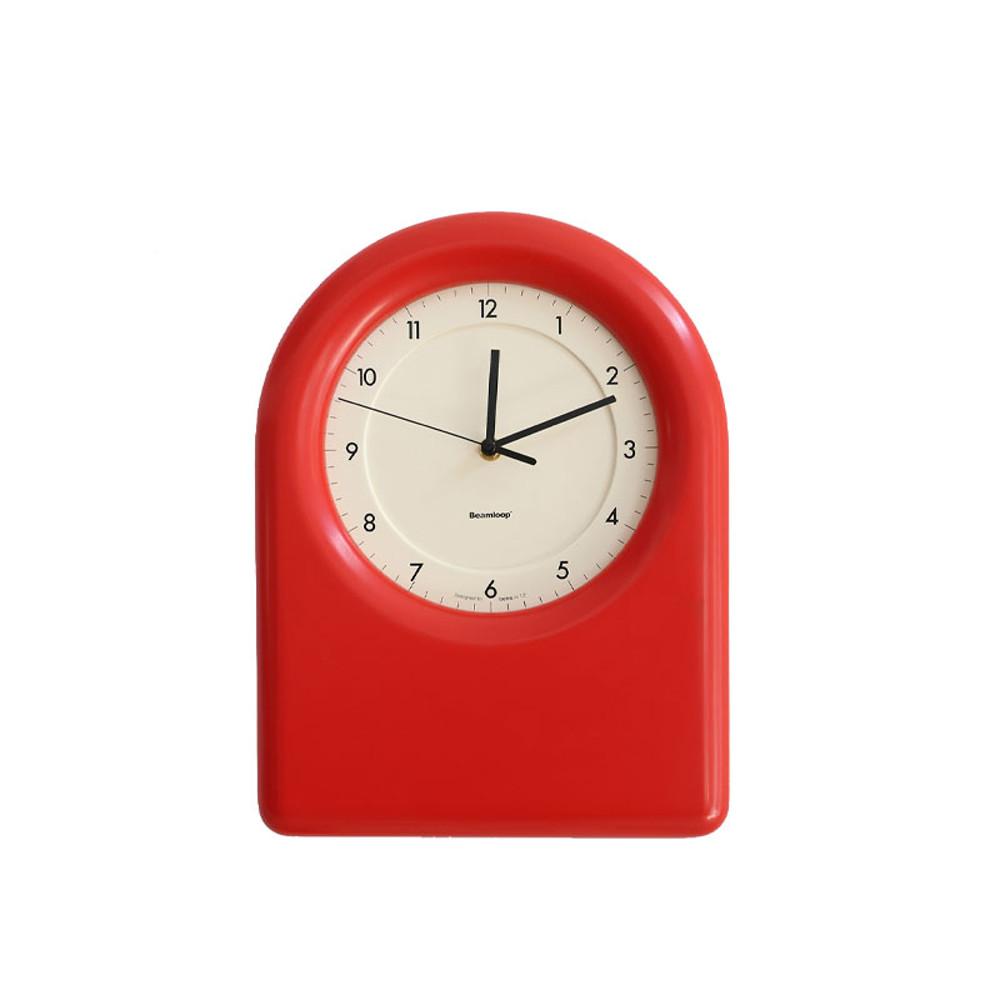 프롬핑퐁 Cosette 모던디자인 벽걸이 스탠드 시계  레드/베이지 2COLOR