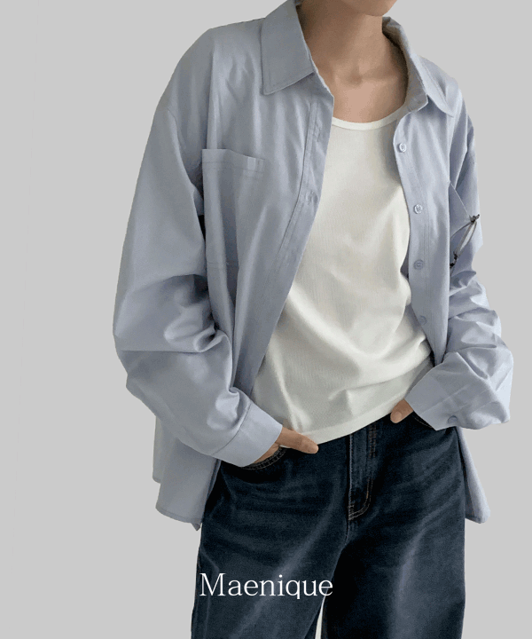 매니크 [MNQ] 다니엘 오버핏 포켓 코튼 셔츠 (UNISEX)