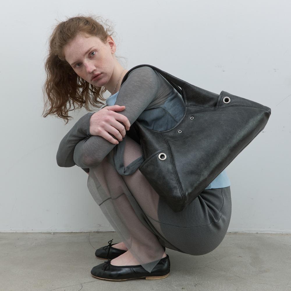 Vintage Big Shoulder Bag / Black