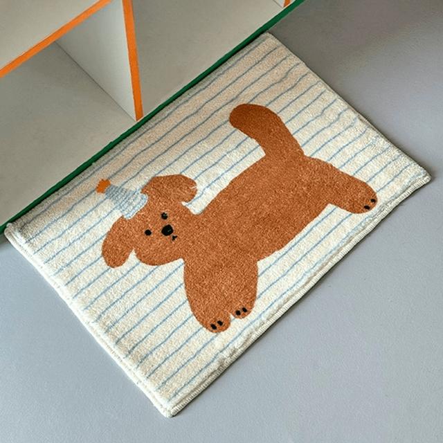강아지 고양이 귀여운 러그 침실 현관 인테리어 발매트