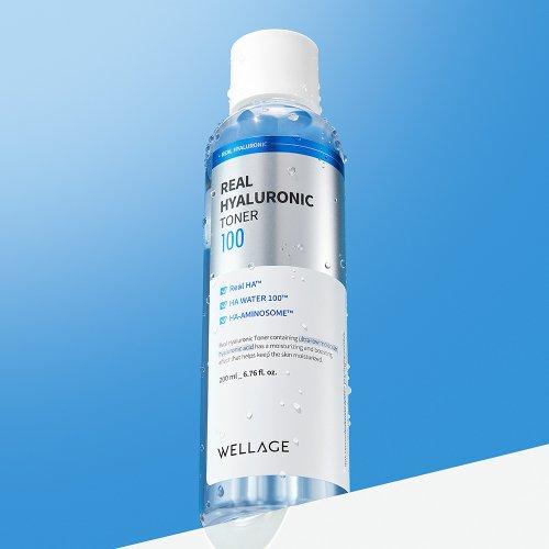 웰라쥬(WELLAGE)  리얼 히알루로닉 100 토너 200ml - 후기 | 무신사