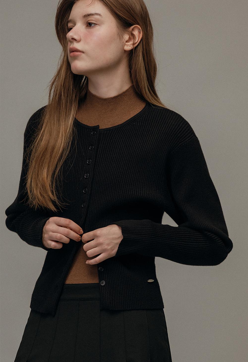 Novel volume knit cardigan - 브라운 10/28 예약발송