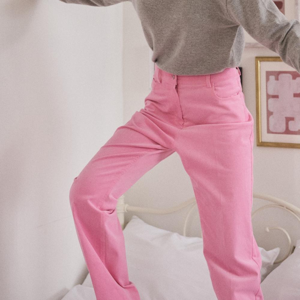 [유튜버PICK][size M 예약배송 12월9일] CORDUROY STRIAGHT PANTS_PINK