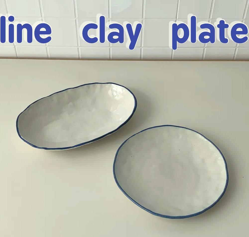 Line clay plate