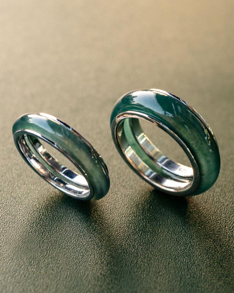 실버 라이닝 옥반지 Silver Lining Jade Ring