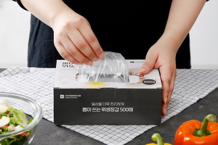 뽑아 쓰는 위생장갑 500매