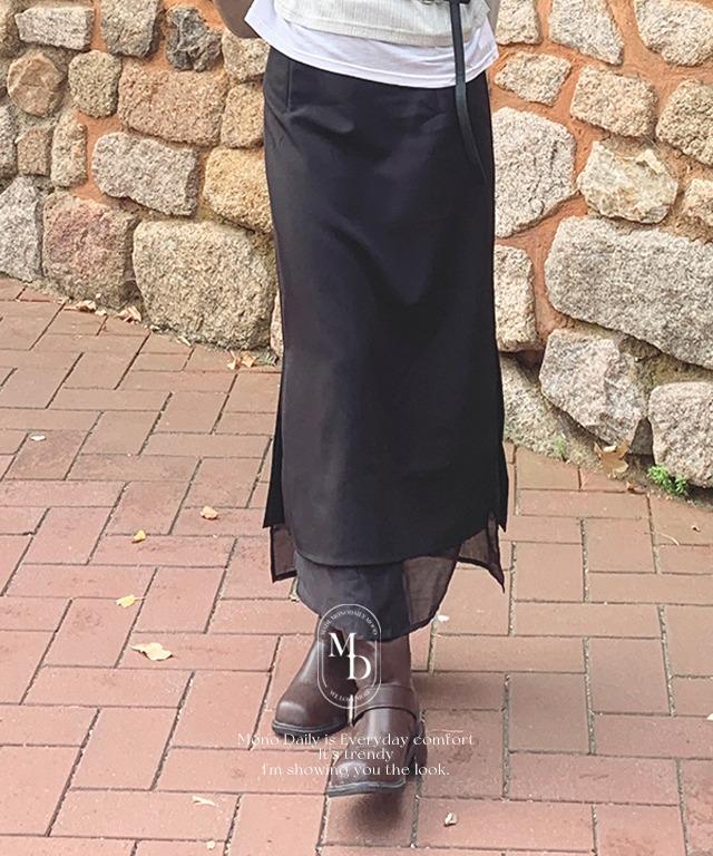 [#.New Arrival] 소니아 레이어드 롱스커트