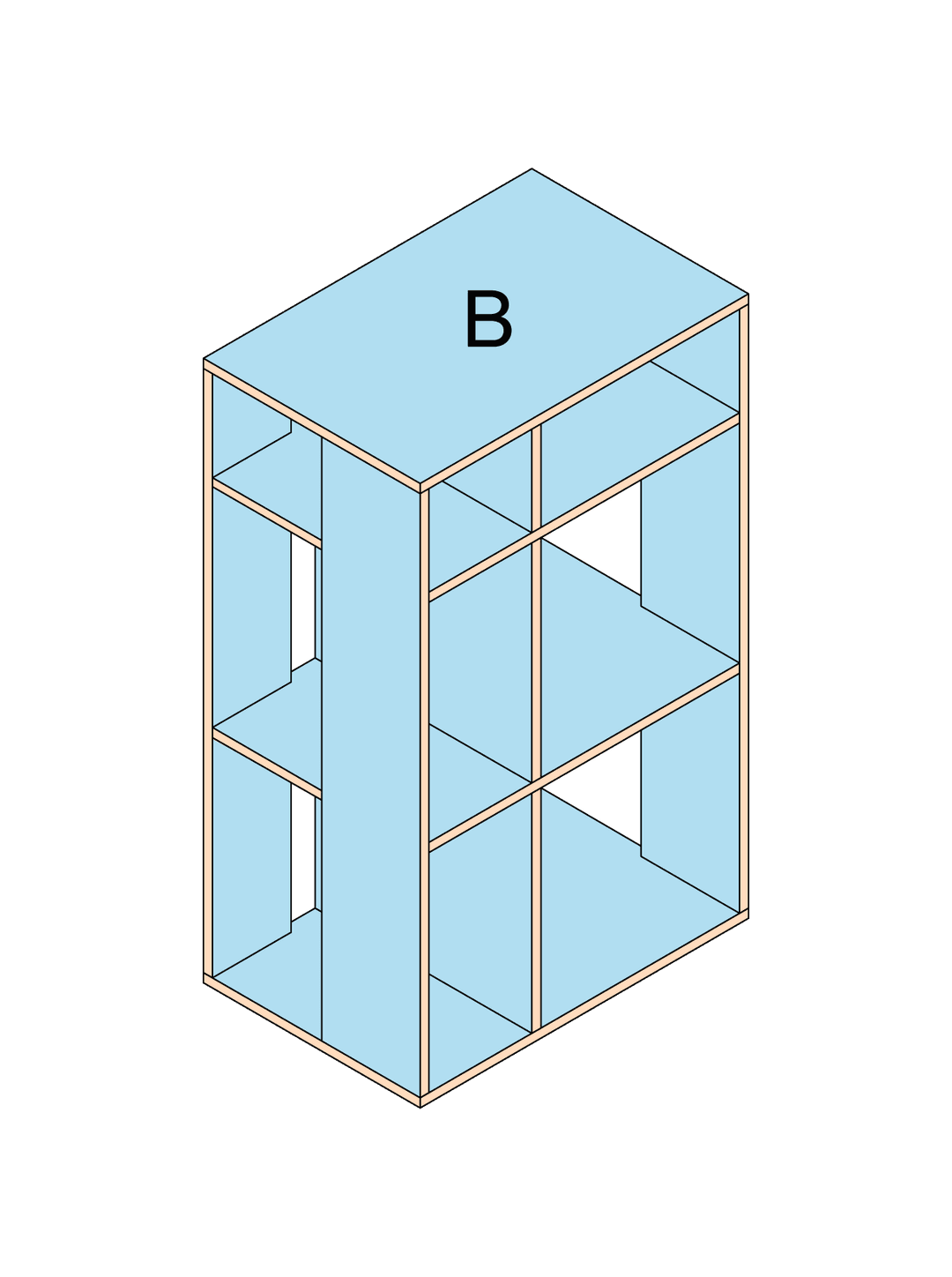 Color bookcart 1_Sky Blue_B