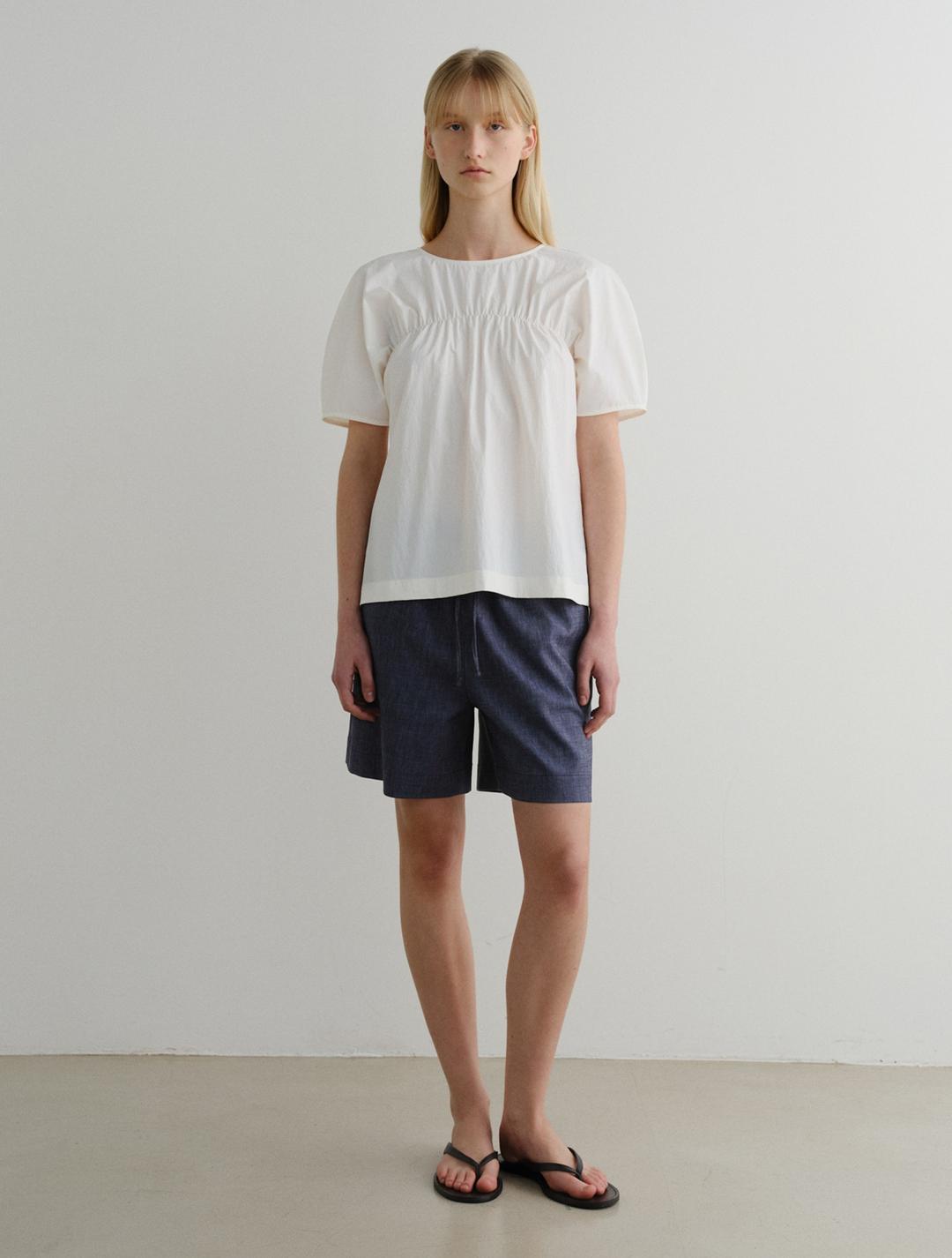 Shirring Blouse (White)