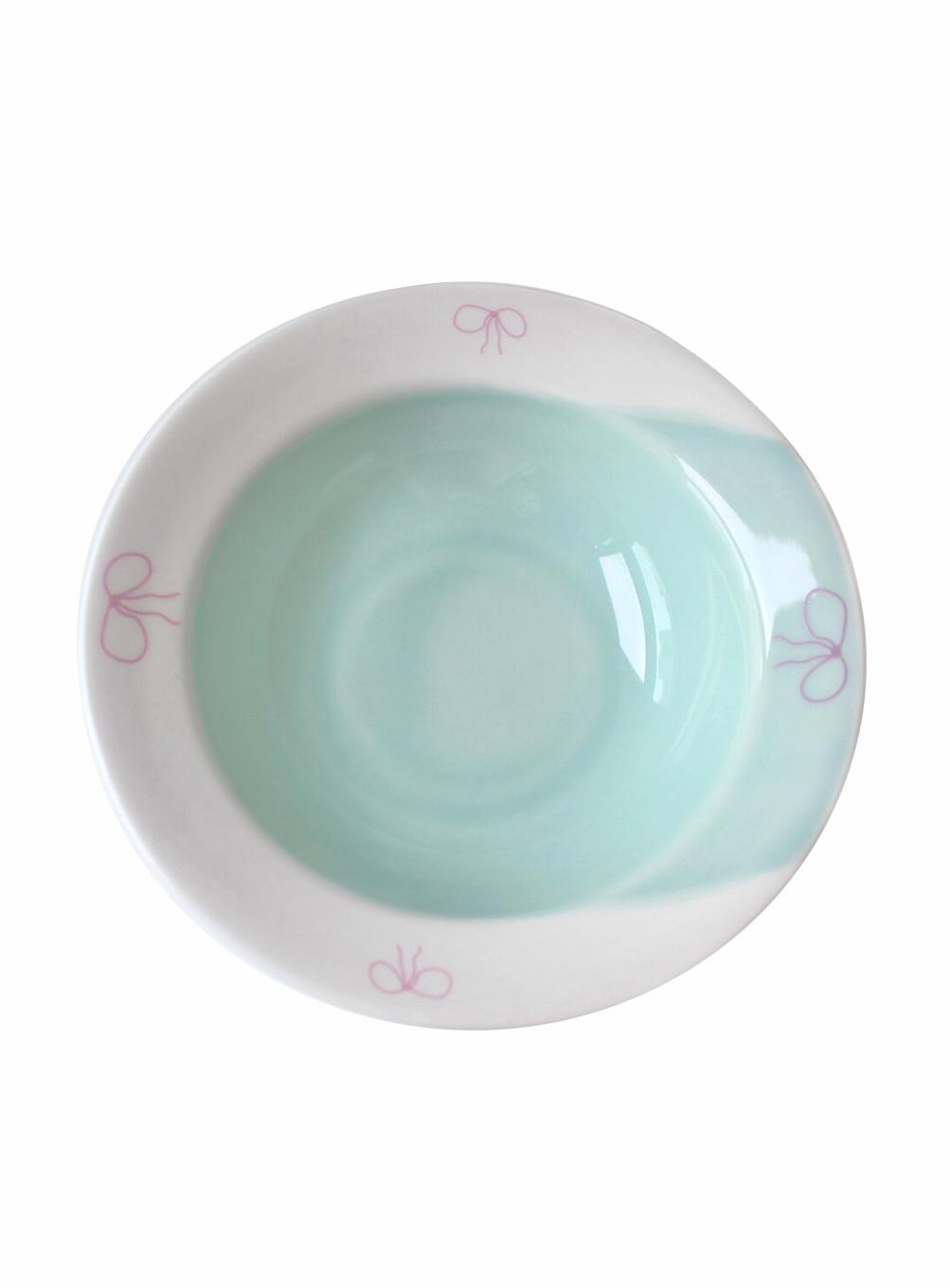 Bow ribbon plate (mint)