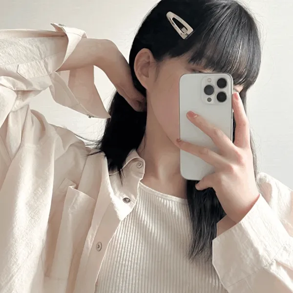 ෆ유니크힙!/최저가!ෆ 뮤토 메탈 파스텔 Y2K 똑딱핀 헤어핀 머리핀 꾸안꾸 포인트