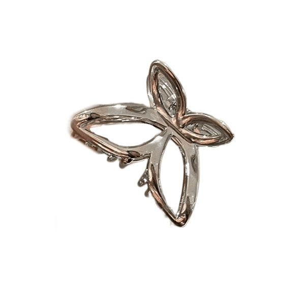 [vijewl] butterfly silver hair clip / 나비 실버 집게핀