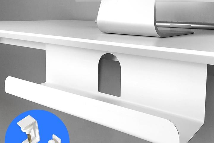 슈파이지업 무타공 책상 멀티탭/전선/케이블 정리함 거치대 선반