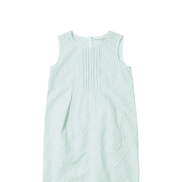 PINTUCK CHECK SLEEVELESS ONE PIECE (MINT)
