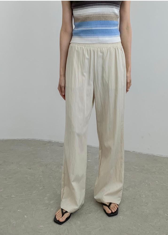 바스락 휴가룩 썸머 밴드 슬랙스 (3color)