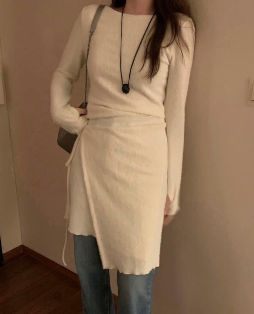 포스터 랩 시카 스커트 (3col) poster 레이어드스커트