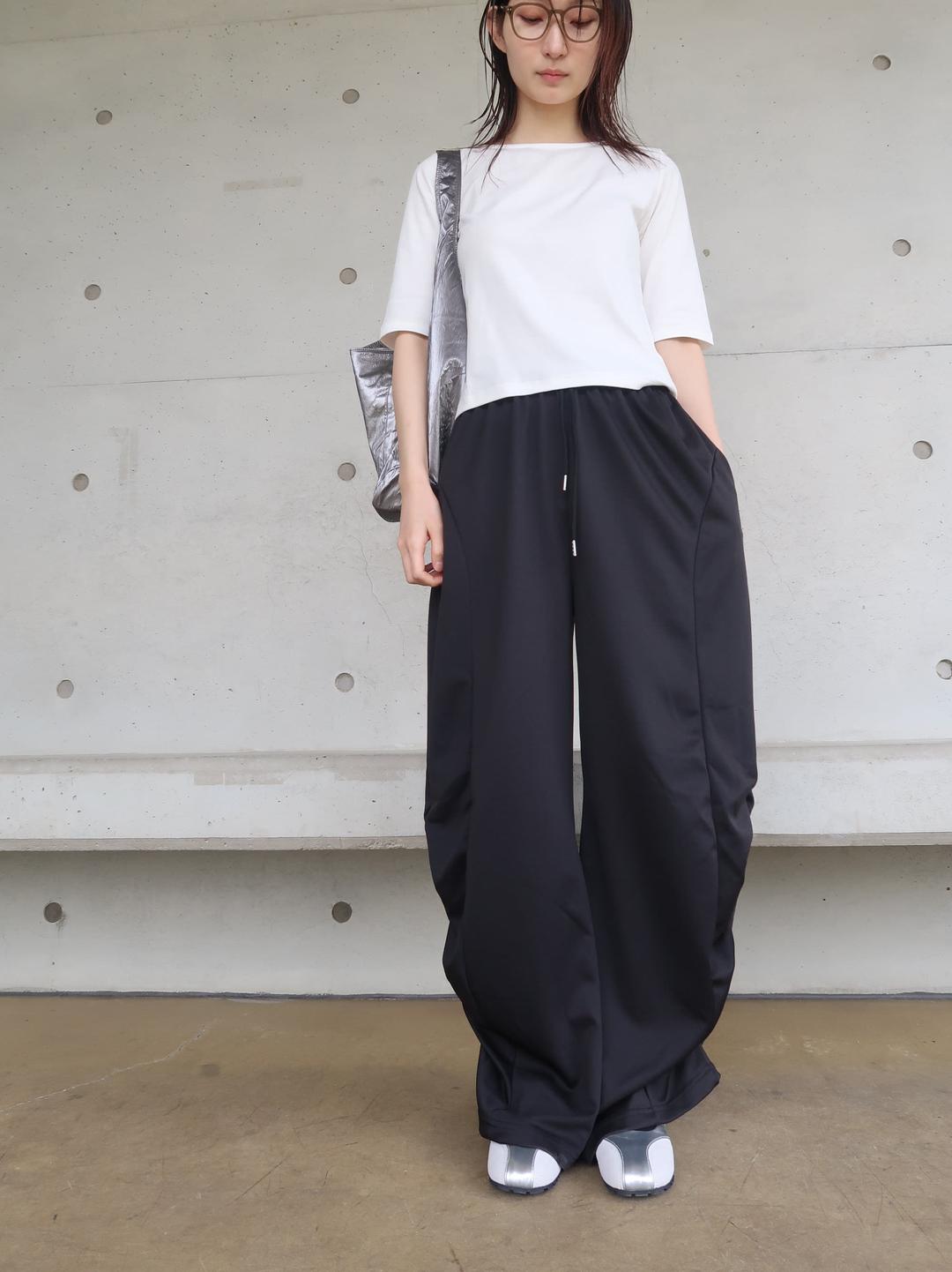 SIDE SHIRRING JERSEY PANTS