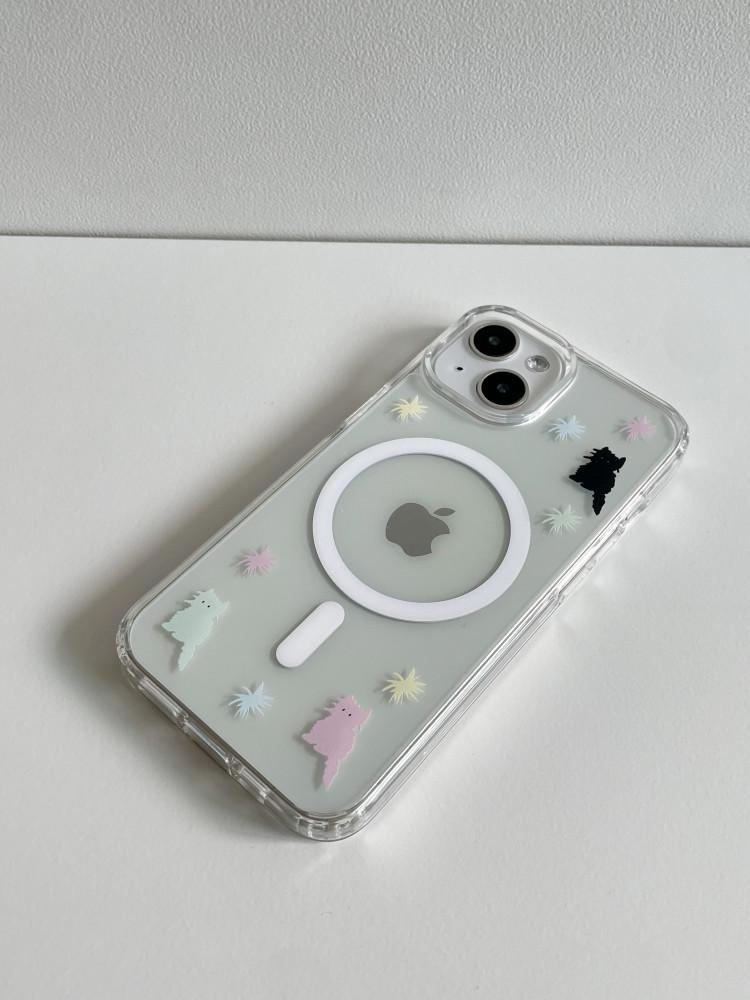 pastel cat Magsafe phone case / 맥세이프 젤하드 케이스