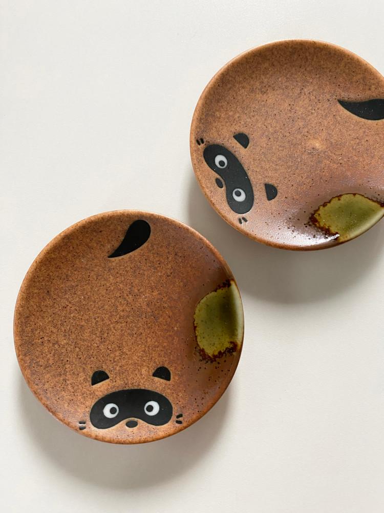 오아페 너구리 미니 플레이트 raccoon mini plate : O:ape