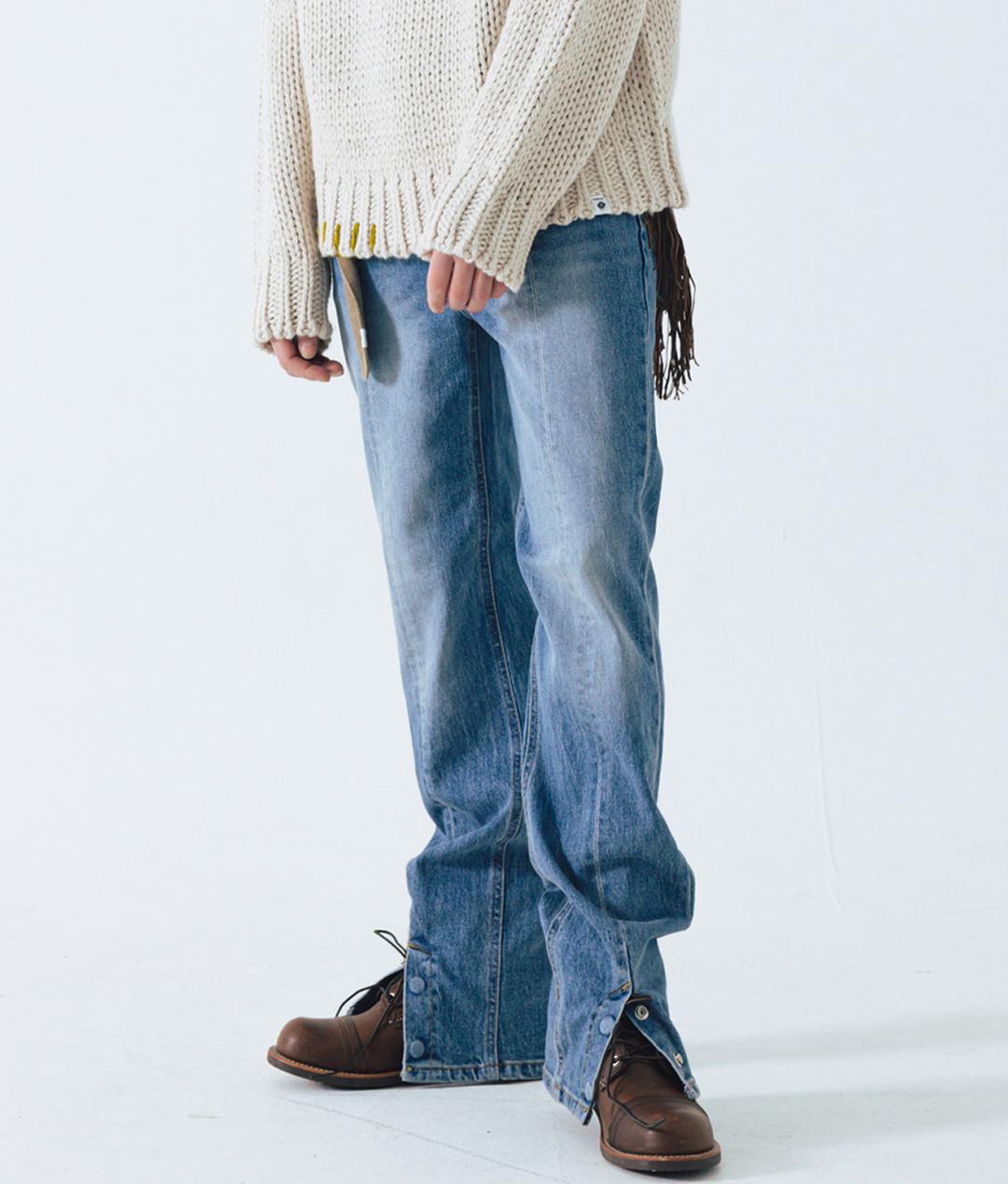 ESEELMI SLIT DENIM PANTS