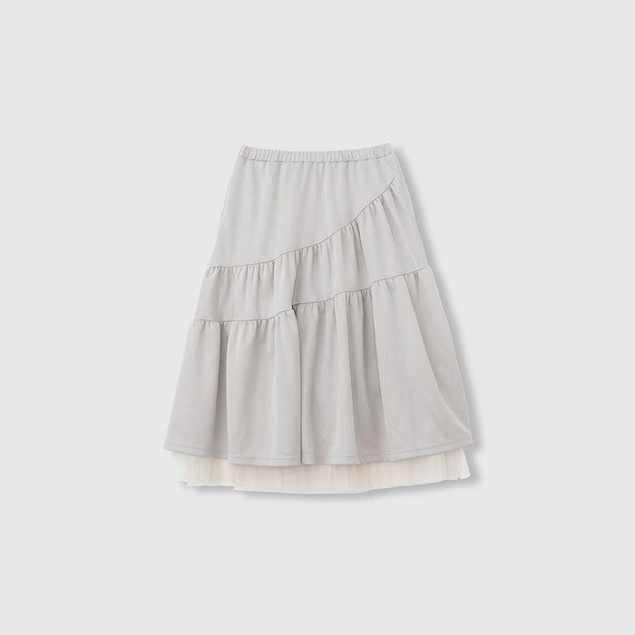 WAVE SKIRT_GRAY