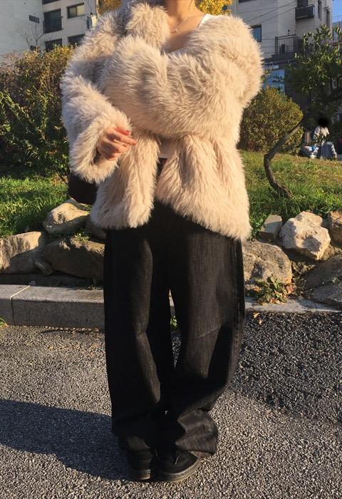 [soldout] -Bay Hood Fur Coat [2c]