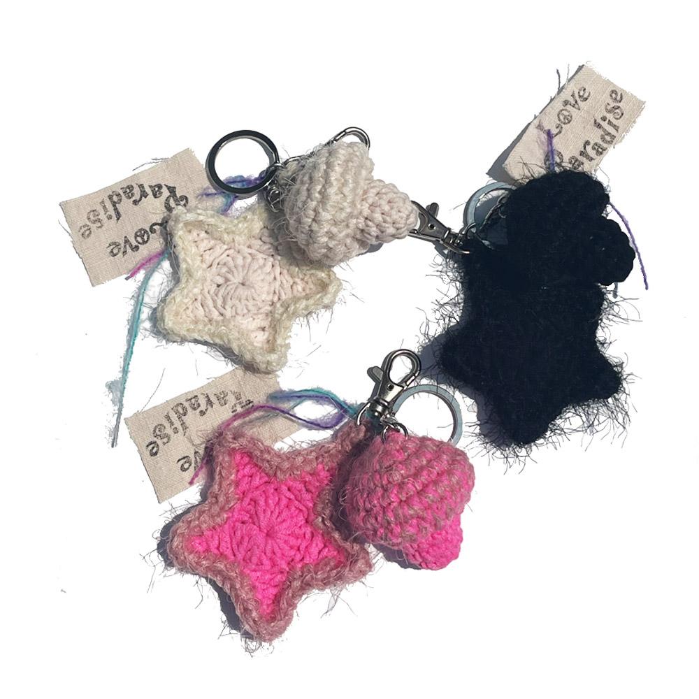 [LOVE PARADISE] Crochet Mushroom & Star Keychain