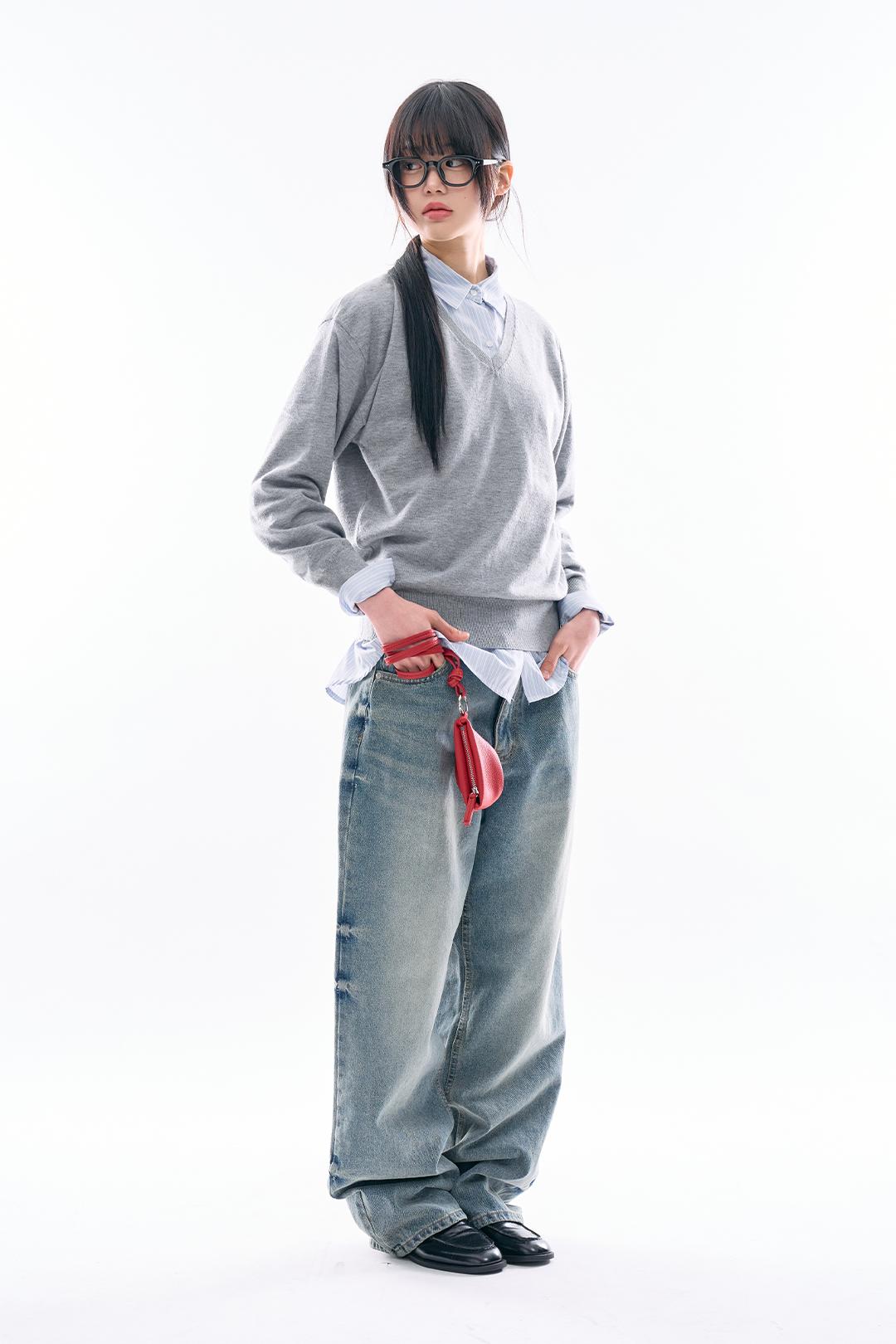라우코하우스 모나 와이드 데님 팬츠
