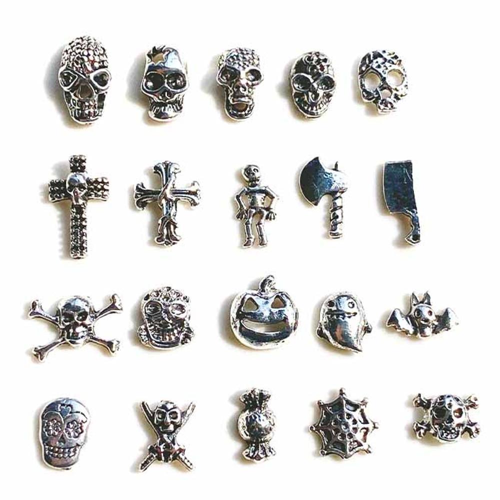 M146 메탈파츠 23종 (4개입) 셀프 네일 아트 할로윈