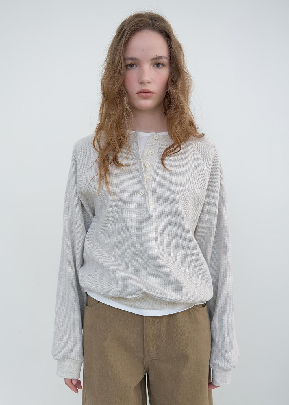 [2차] Waffle sweatshirt (oatmeal)