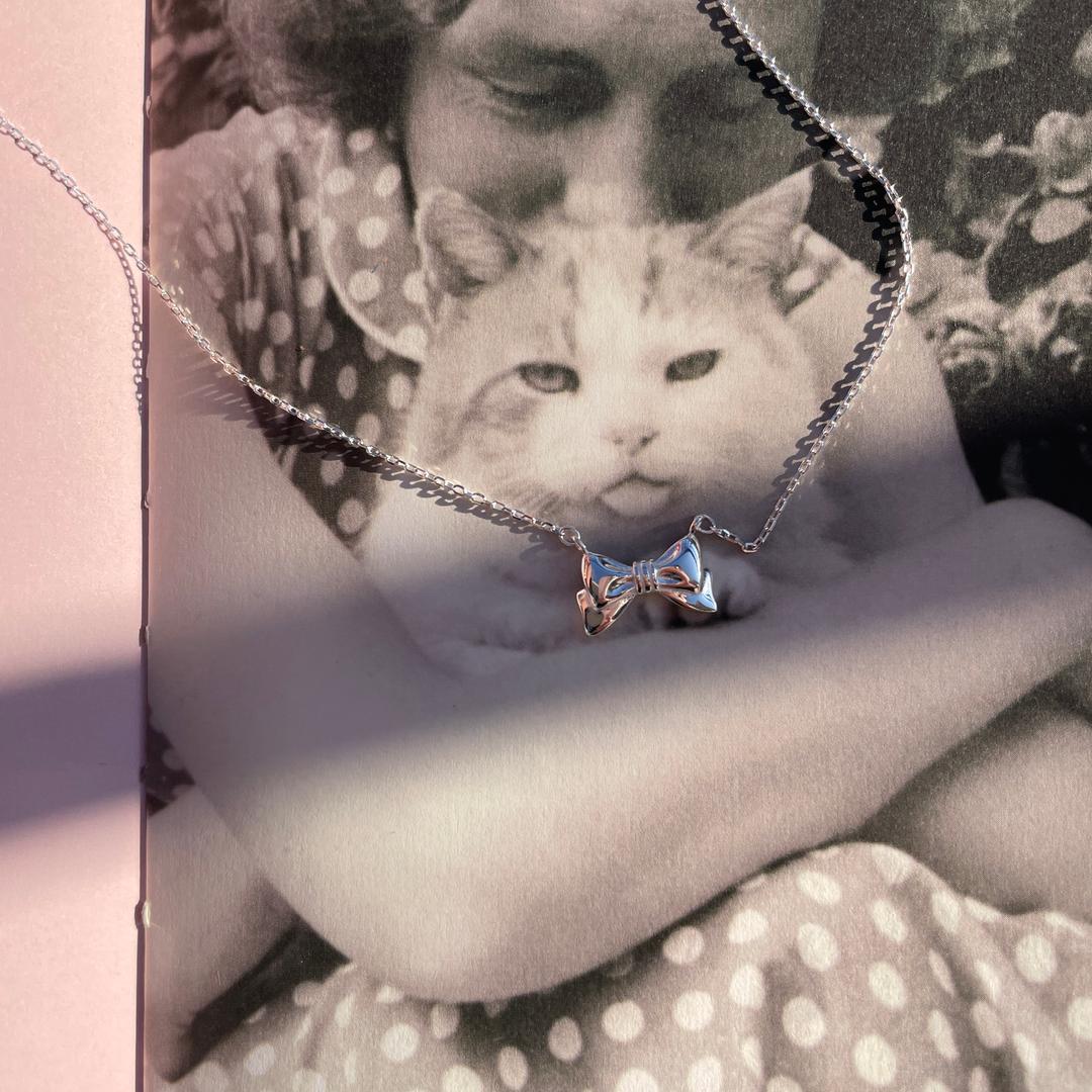 925 Silver Ribbon Necklace