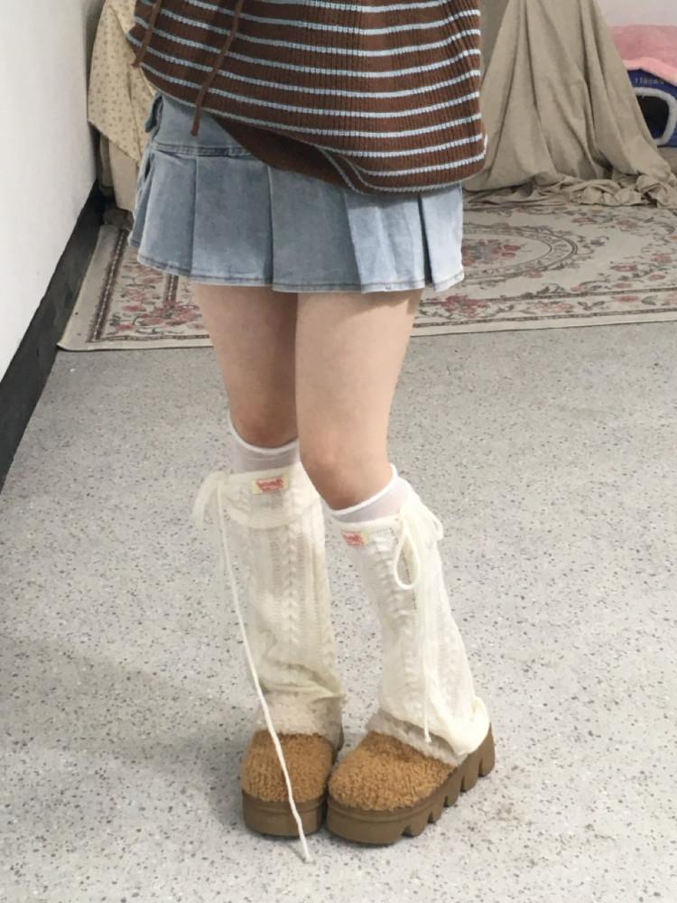 크림 체리 레그워머