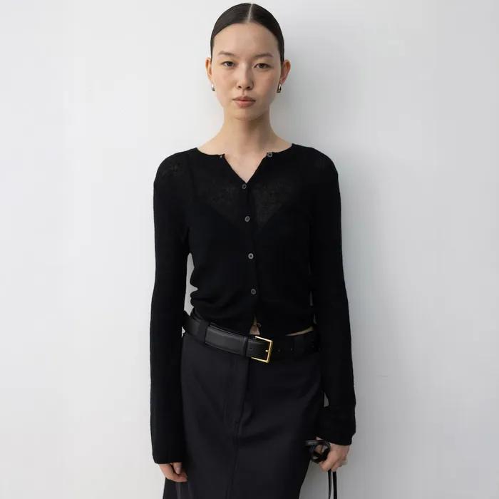 Sheer Cardigan - Black (TA575AA025)