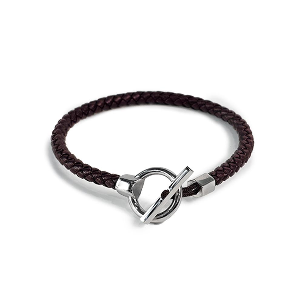 CHUBASCO HOOK LEATHER BRACELET DARK BROWN CHL02