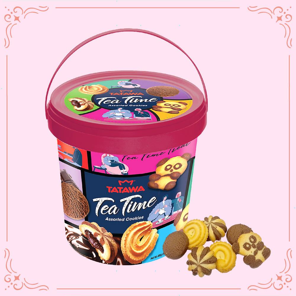 타타와 티타임 어쏘티드 4종 혼합 쿠키 400g (버터 코코닙 초코트위스트 판다모양)