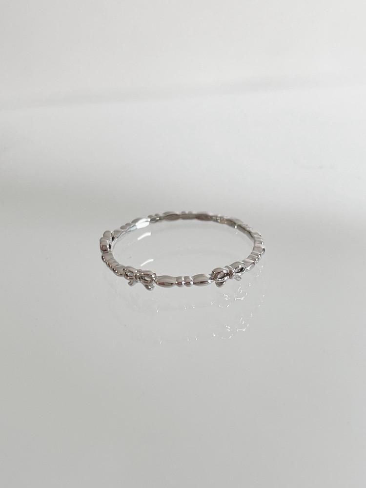 발레코어 쁘띠 리본 링 반지 (11-12호)